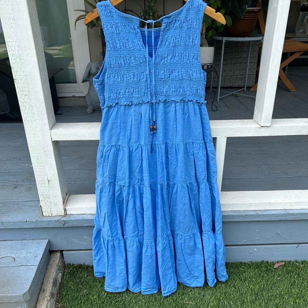 Anthropologie Bitsy Smocked Midi Dress size small - Picture 7 of 10